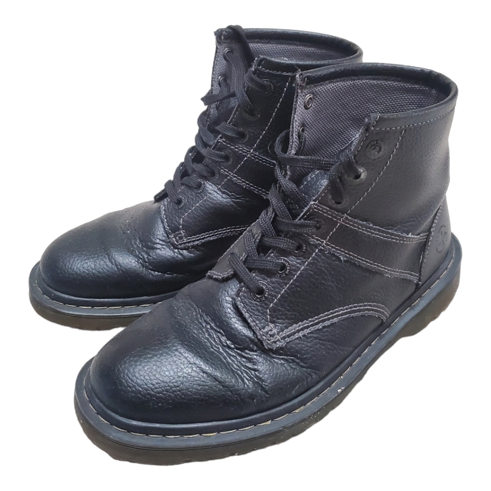 Dr. Martens Roseland Black Boots combat Doc Martin US 9 Moto
